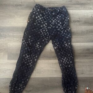 Louis Vuitton Navy and White Joggers